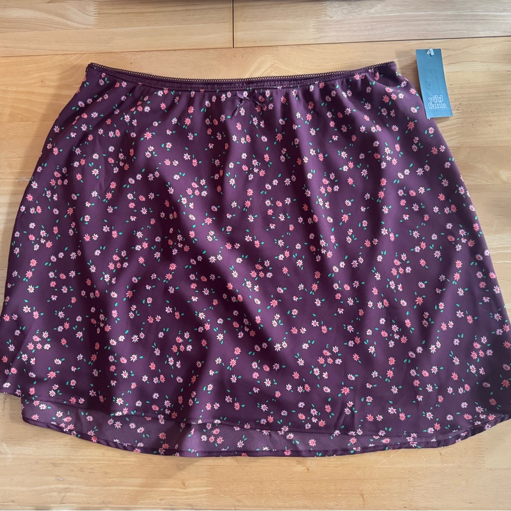 NWT Wild Fable Purple Floral Skirt